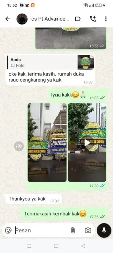 Testimonial Papan Bunga Pernikahan tenjolaya
