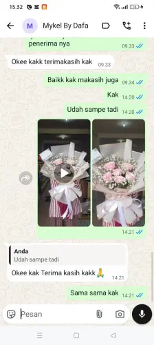 Testimonial Buket Bunga tenjolaya