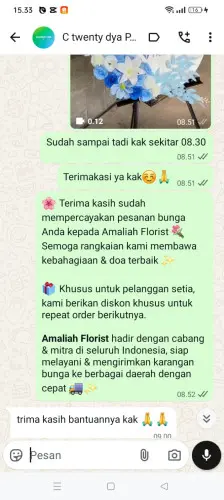 Testimonial Standing Flower tenjolaya